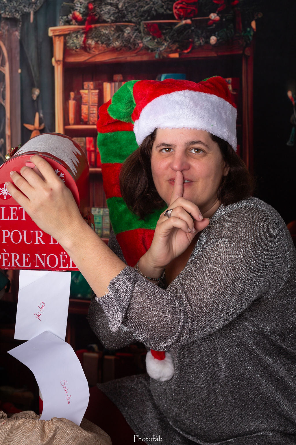 Fabienne célébrant l'esprit de noël