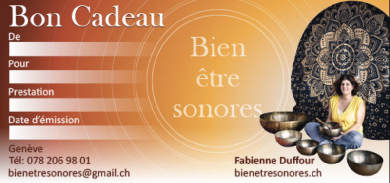 Bon Cadeau Bien être Sonores